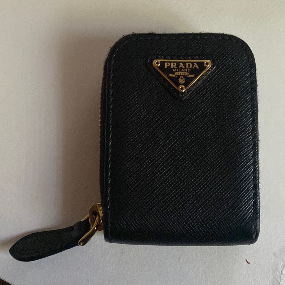 Genuine Leather Prada mini pouch/card holder